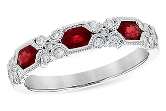 B318-86196: LDS WED RG .74 RUBY 1.00 TGW (4x3MM RUBY)