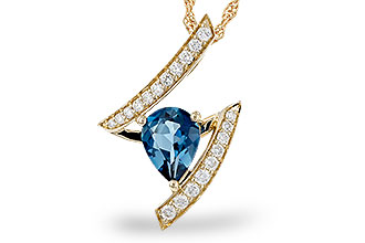 C320-65305: NECK 1.04 LONDON BLUE TOPAZ 1.23 TGW (8x6MM)