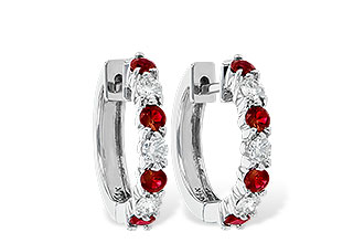 E047-03477: EARRINGS .64 RUBY 1.05 TGW