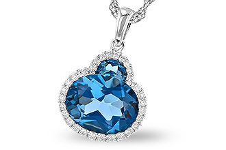 E318-88986: NECK 2.86 LONDON BLUE TOPAZ 3.00 TGW (10X8 OVAL)