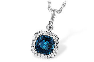 F235-19823: NECK 1.63 LONDON BLUE TOPAZ 1.80 TGW (7MM LBT)