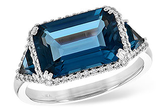 G236-11677: LDS RG 4.60 TW LONDON BLUE TOPAZ 4.82 TGW (12x8MM)