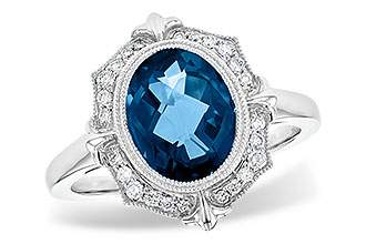 K236-17104: LDS RG 3.00 LONDON BLUE TOPAZ 3.16 TGW