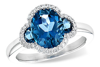 L236-15331: LDS RG 3.04 TW LONDON BLUE TOPAZ 3.20 TGW