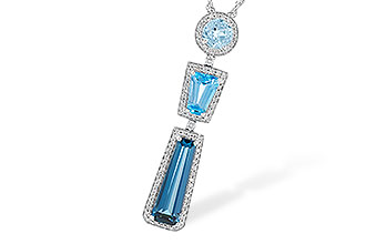 L319-75295: NECK 3.26 TW BLUE TOPAZ 3.50 TGW